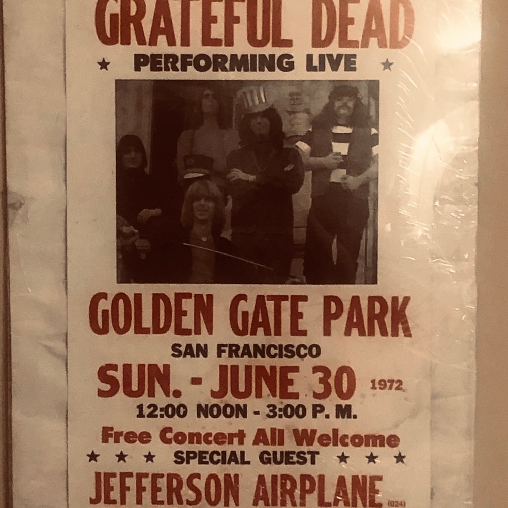 1972 Grateful Dead Concert Poster